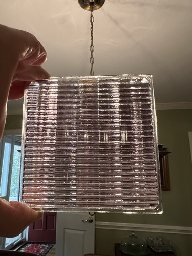 set of 6 Luxfer Wave 1800s Transom Prism Glass Tiles  Vtg Frank Lloyd Wright