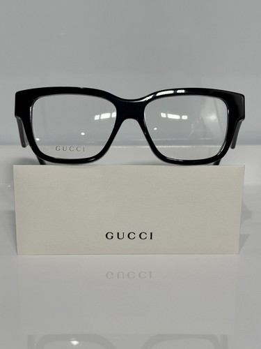 Gucci GG1428O 004 Black Chunky Acetate Unisex Eyeglasses  display picture 1