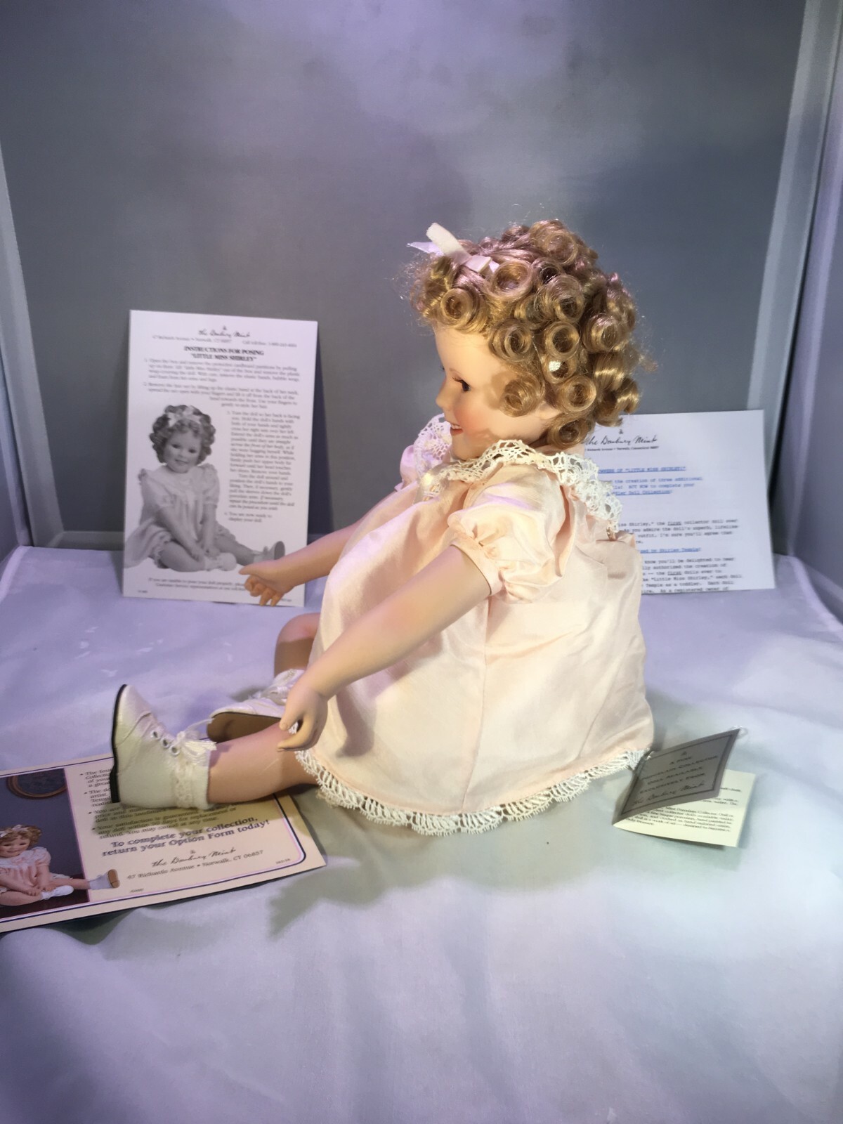 Shirley Temple Toddler Doll by Danbury Mint Co. with Original Box & Instructions