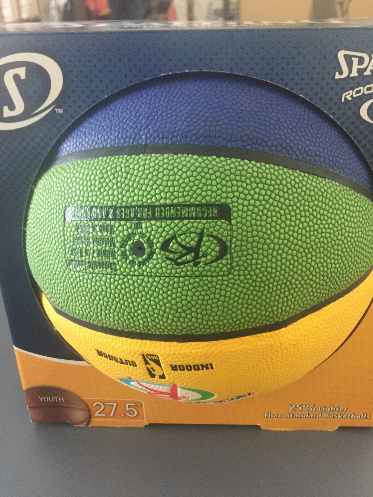 Spalding Basketball Composite Leather Rookie Gear Multi-Color Youth Kids 27.5