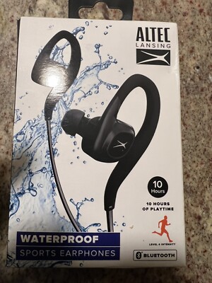 Altec Lansing MZX499 Waterproof Sweatproof Flexible Adjustable Ear Tip BLACK New