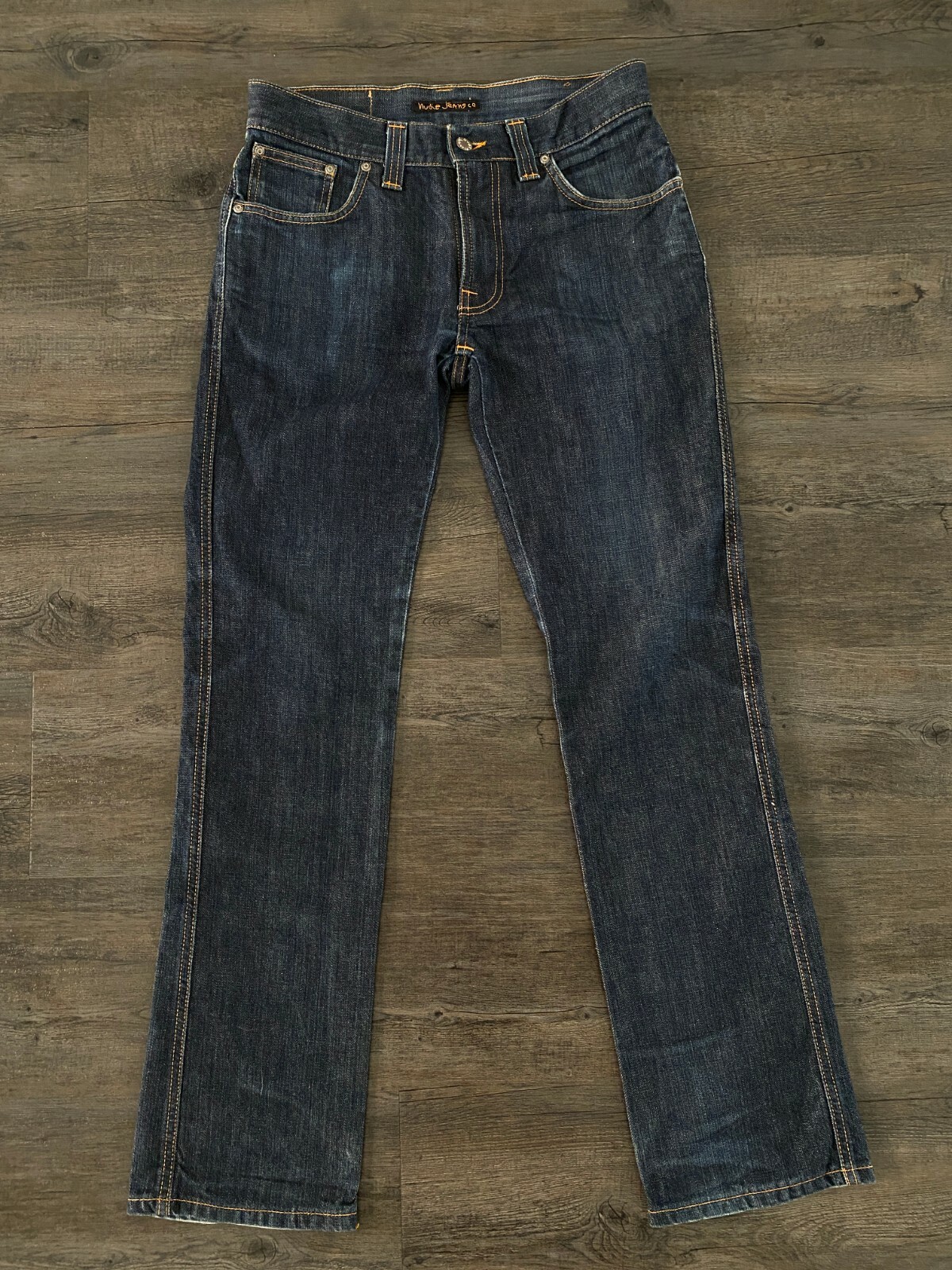 NUDIE Slim Jim Fry Broken Twill #NJ2165 dark blue Men's NUDIE Slim Jim Fry Broken Twill #NJ2165 dark blue Men's