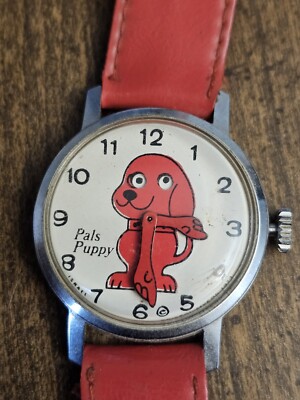 Vintage Pals Puppy Big Red Dog Moving Character Watch NOT WORKING FOR REPAIR