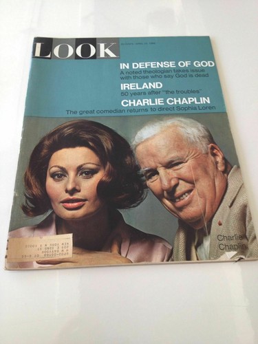 1966,Look Magazine,Charlie Chaplin &  Sophia Loren Cover, April 19, 1966,Ireland