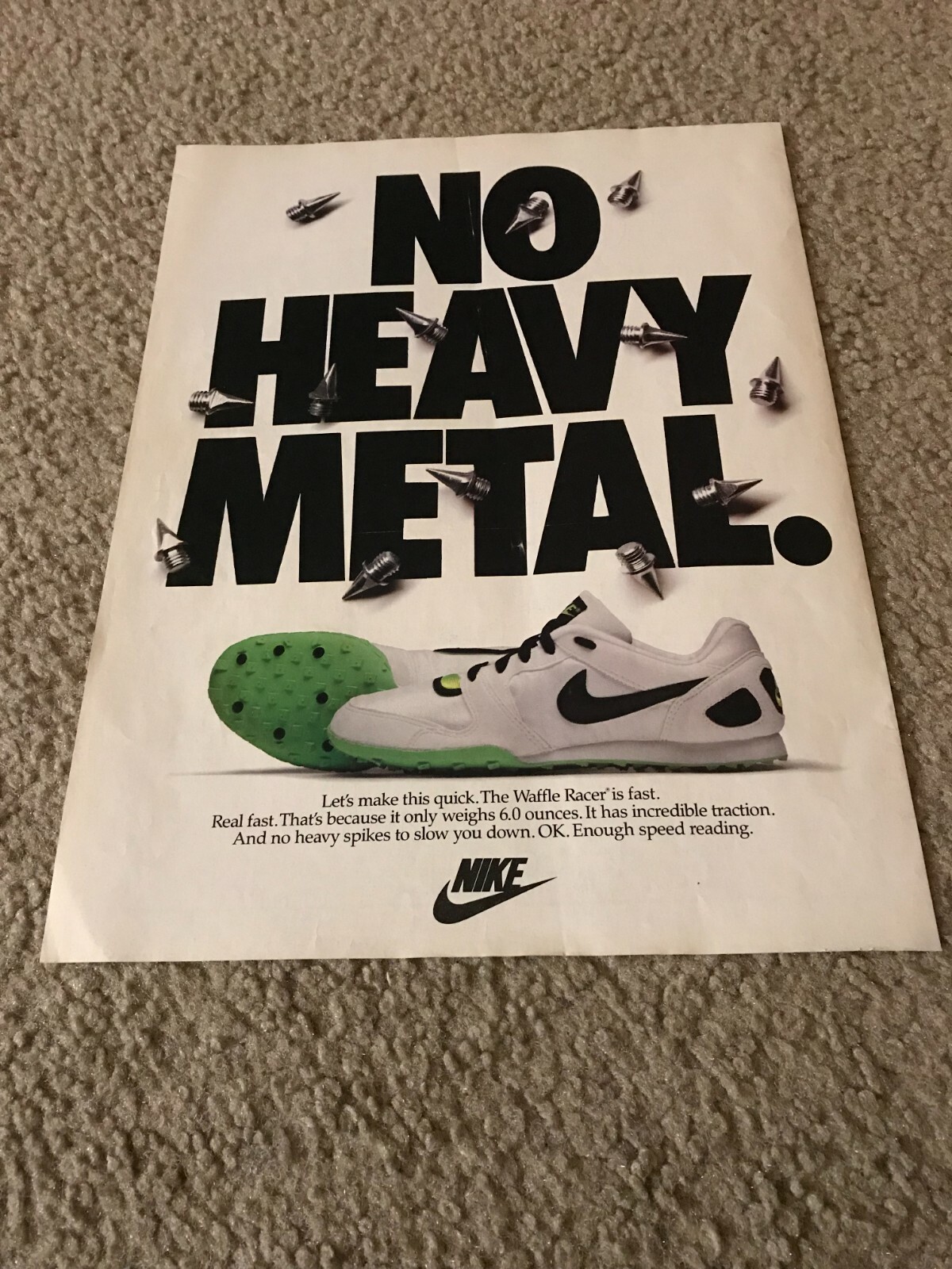 90's NYHC vintage FLYERS まとめ売り 300枚以上 Nike No Weighting Advertising Poster, 80s Style Shoes Print