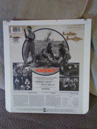 CED RCA VideoDisc Airforce Starring John Garfield (1943) Black/White Air Force
