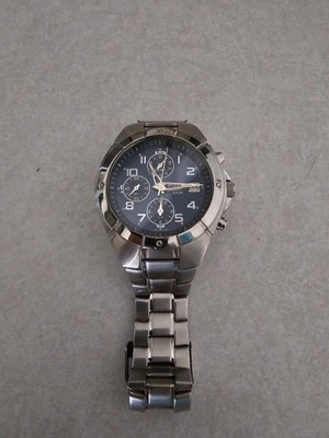 NEW SEIKO PULSAR Blue Silver Dress Alarm Chronograph PF8188, 7T62 Movt, Rare