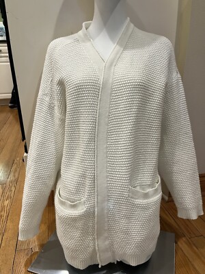 Marine Layer Women s XL Cotton Cardigan Sweater White