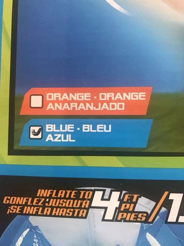 ONE ZURU X-SHOT - BUBBLE BALL  INFLATES UP TO 4 FEET NEW Blue