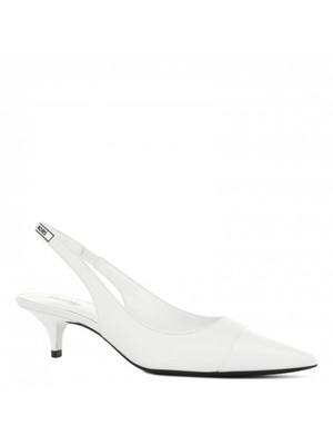 

MICHAEL MICHAEL KORS Женская белая лакированная кепка Demi Slip On Leather Slingback, Белый, 40S9DEMG1L