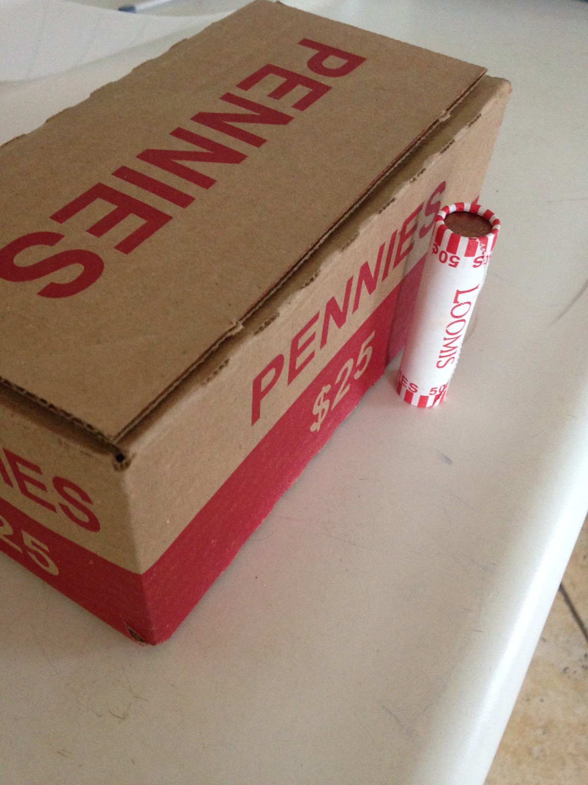 Unsearched Sealed Bank Box of Pennies. Find Wheats, Coppers Unsearched Sealed Bank Box of Pennies. Find Wheats, Coppers