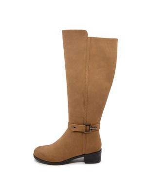 

Женские коричневые ботинки для верховой езды NAUTICA Stretch Gore Minetta с круглым носком и блочным каблуком, 7 м, Коричневый, MINETTA