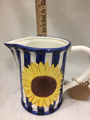 Sunflower Ceramic Pitcher