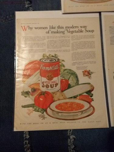 Lot 3 Original 1927 Campbell's Soup Ad free shipping