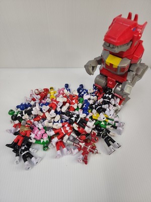 PlaySkool Imaginext Power Rangers Lot of 3.5 lbs Red Black Blue Yellow Green