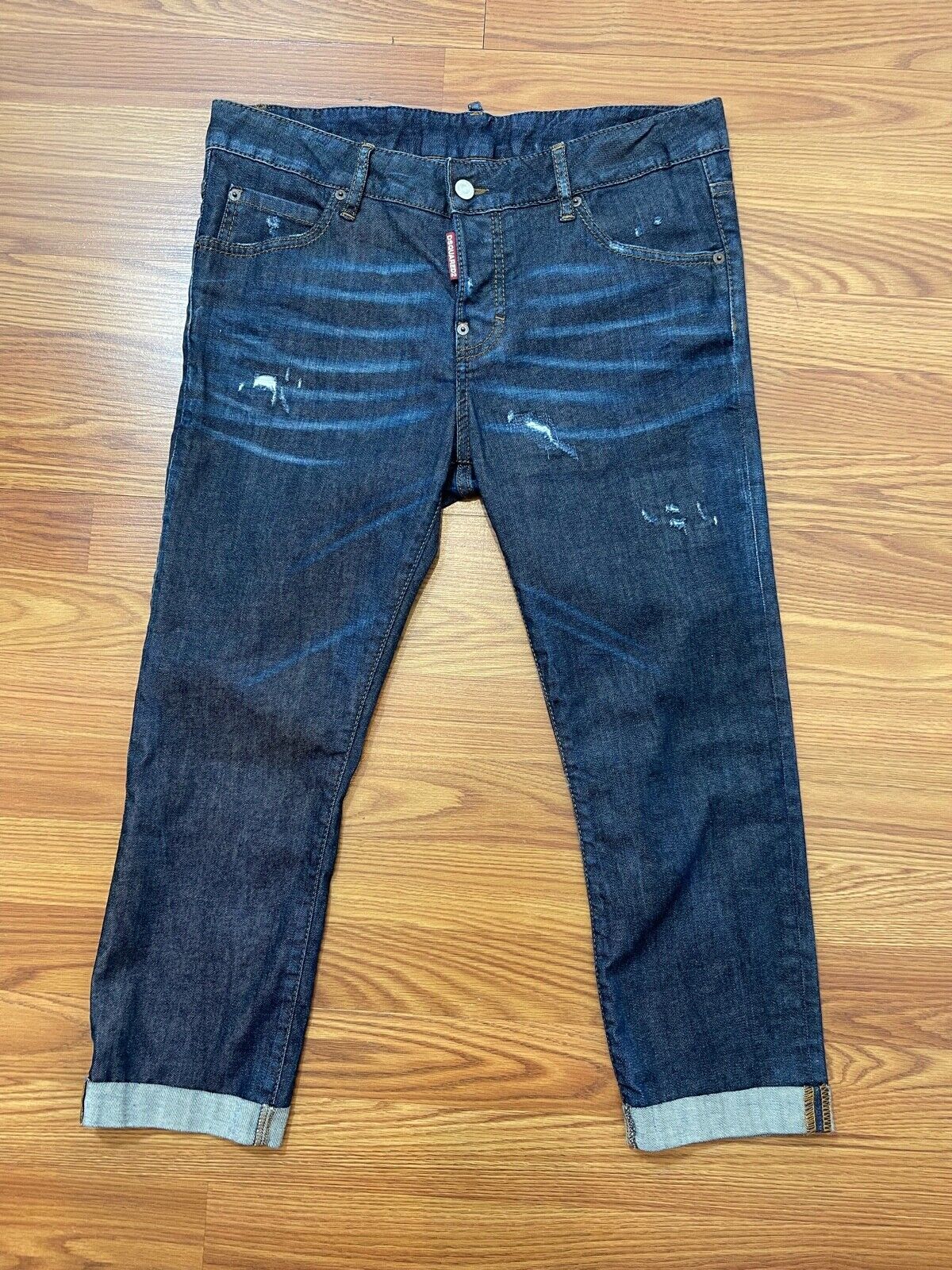 Dsquared2 Cool Girl Cropped Jean in Dark Blue Size IT 42 Dsquared2 Cool Girl Cropped Jean in Dark Blue Size IT 42