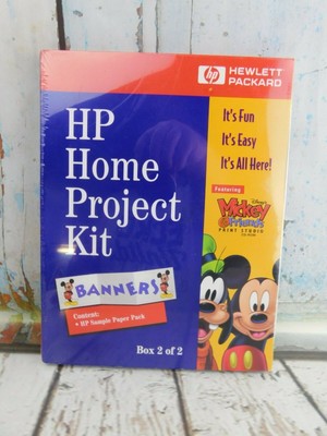  Disney's Mickey & Friends Print Studio HP Home Project Kit Box #2 of 2 Banners