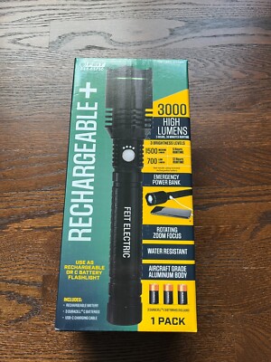 FEIT ELECTRIC Rechargeable Flash Light 3000 Lumen LED Power Bank FREE SHIPPING!!