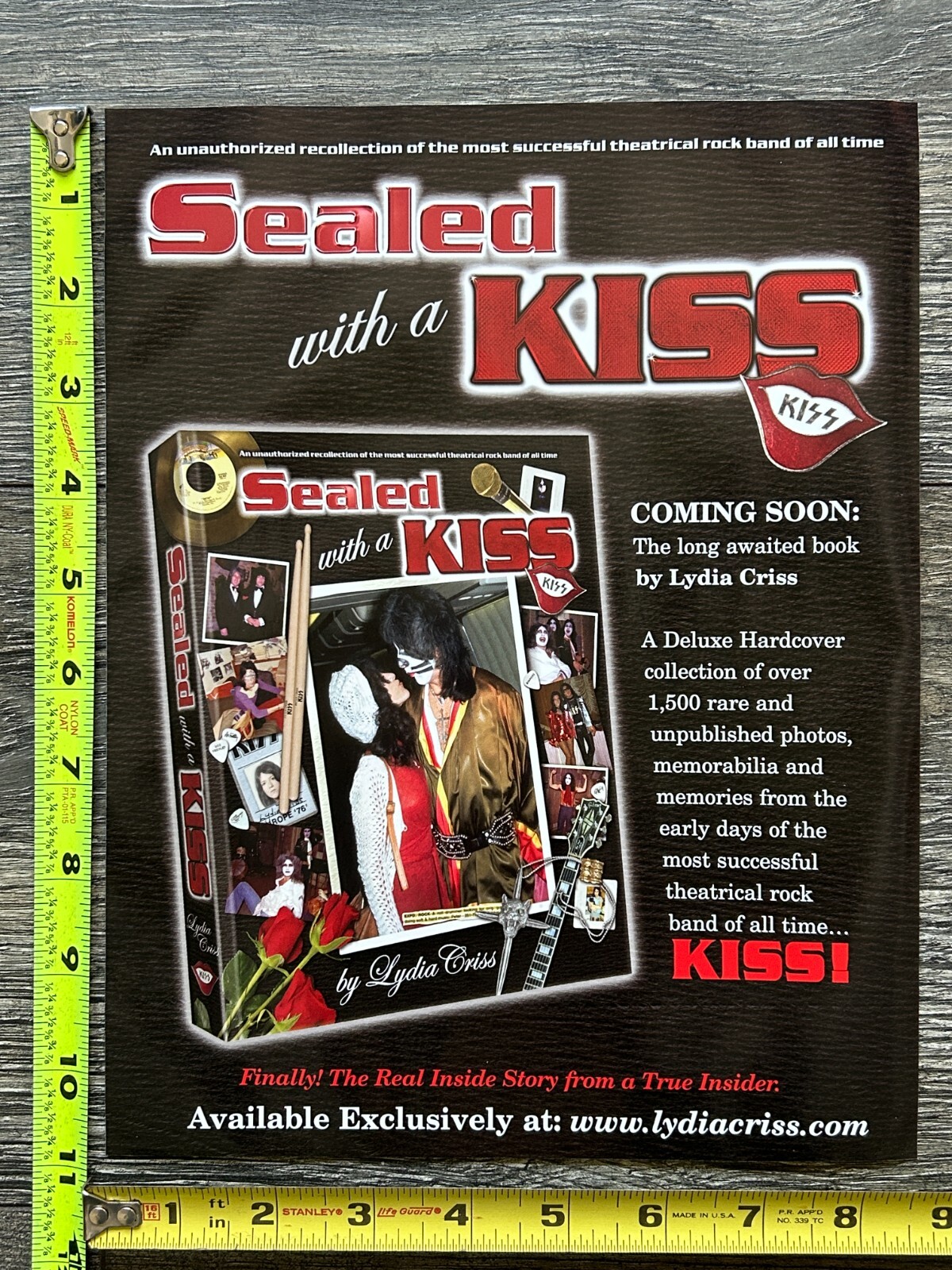KISS AD FLYER For Lydia Criss Sealed With A Kiss Book Peter