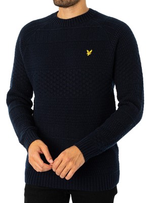 

Мужской трикотаж с горизонтальной фактурной строчкой Lyle - Scott, синий