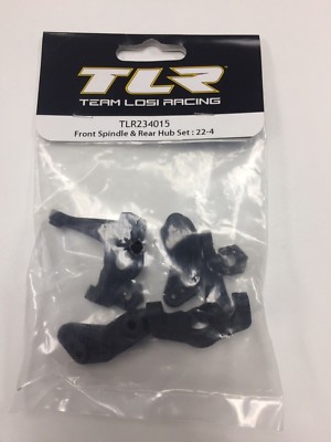 NEW! TLR 22-4 FRONT SPINDLE & REAR HUB SET. PART#TLR234015 TEAM LOSI 4WD SPEKTRU