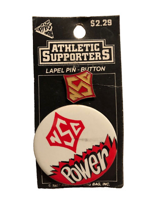 NSC UNIVERSITY VINTAGE 1987 BUTTON & LAPEL PIN SET (2) - DEADSTOCK
