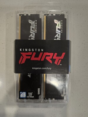 Kingston 128GB 4x32GB DDR5 5200MT/s CL40 FURY Beast Black XMP KF552C40BBK4128