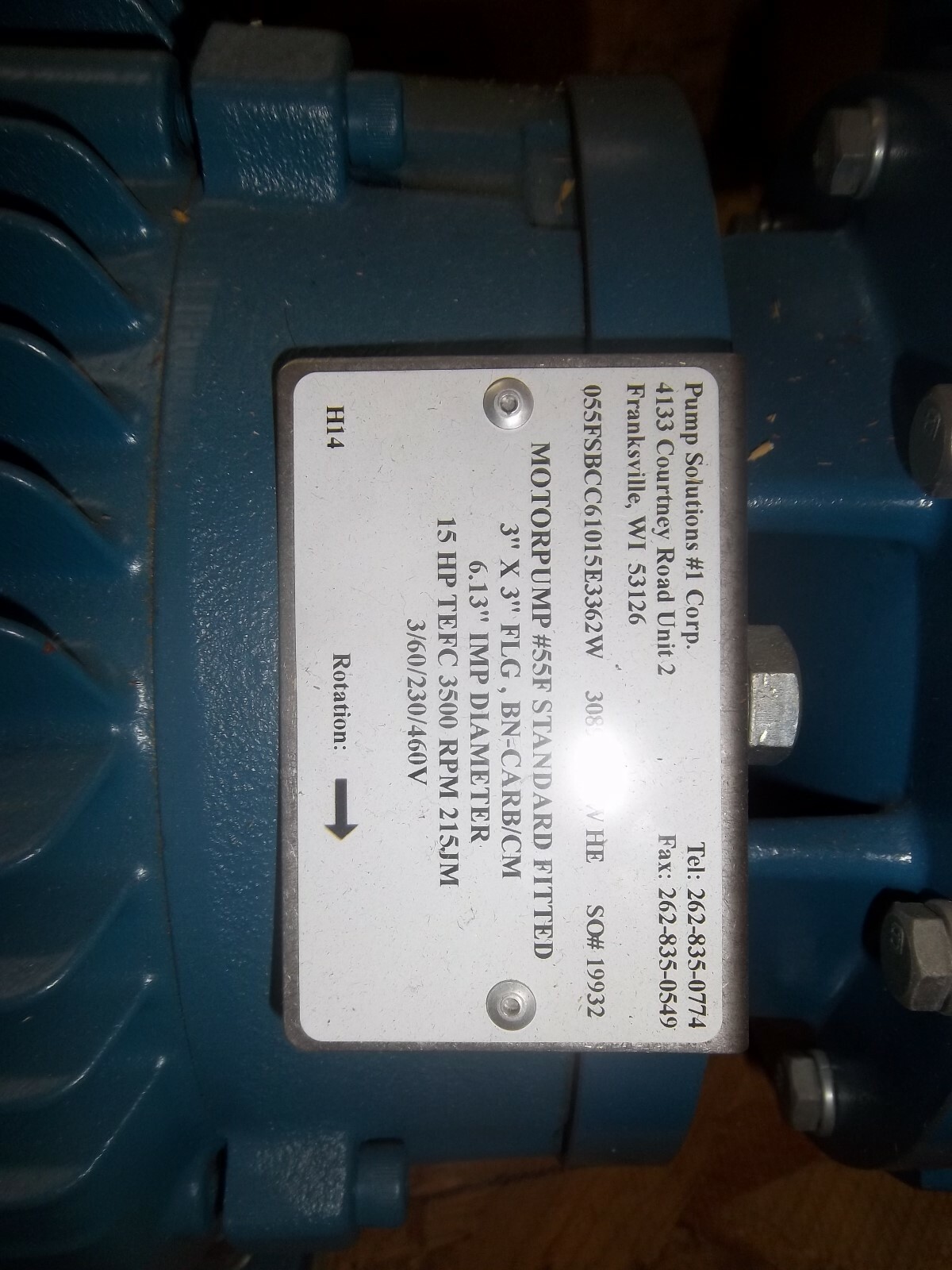 New Pump Solutions #1 Pump 15 HP 3