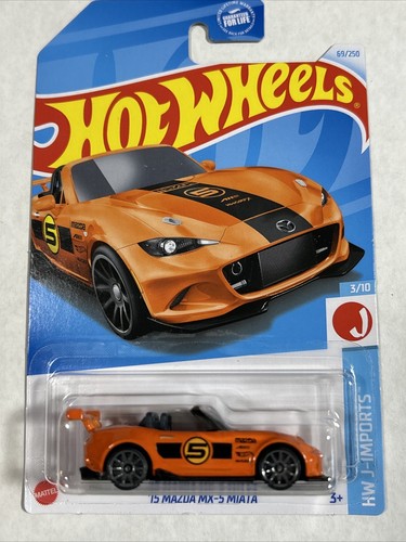 15 Mazda MX-5 Miata ORANGE HW J-Imports 69/250 2024 Hot Wheels NIP