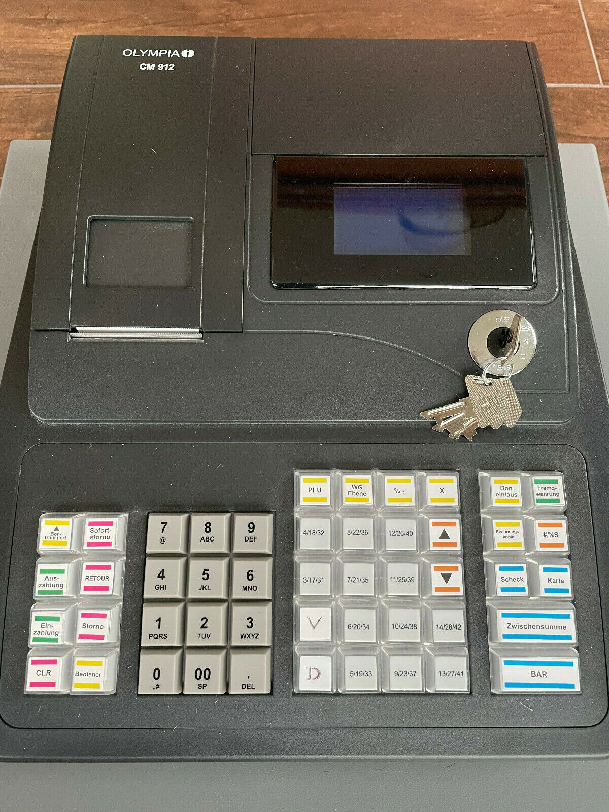 Olympia Registrierkasse CM 912 mit Kassenschublade