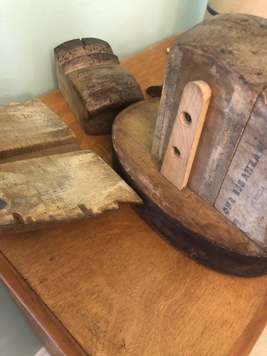 Industrial Antique Wooden Hat Block Form Hand Made early 1900's puzzle