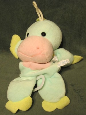 Kids Gifts Pony plush pink green yellow musical pull hanging crib toy 13