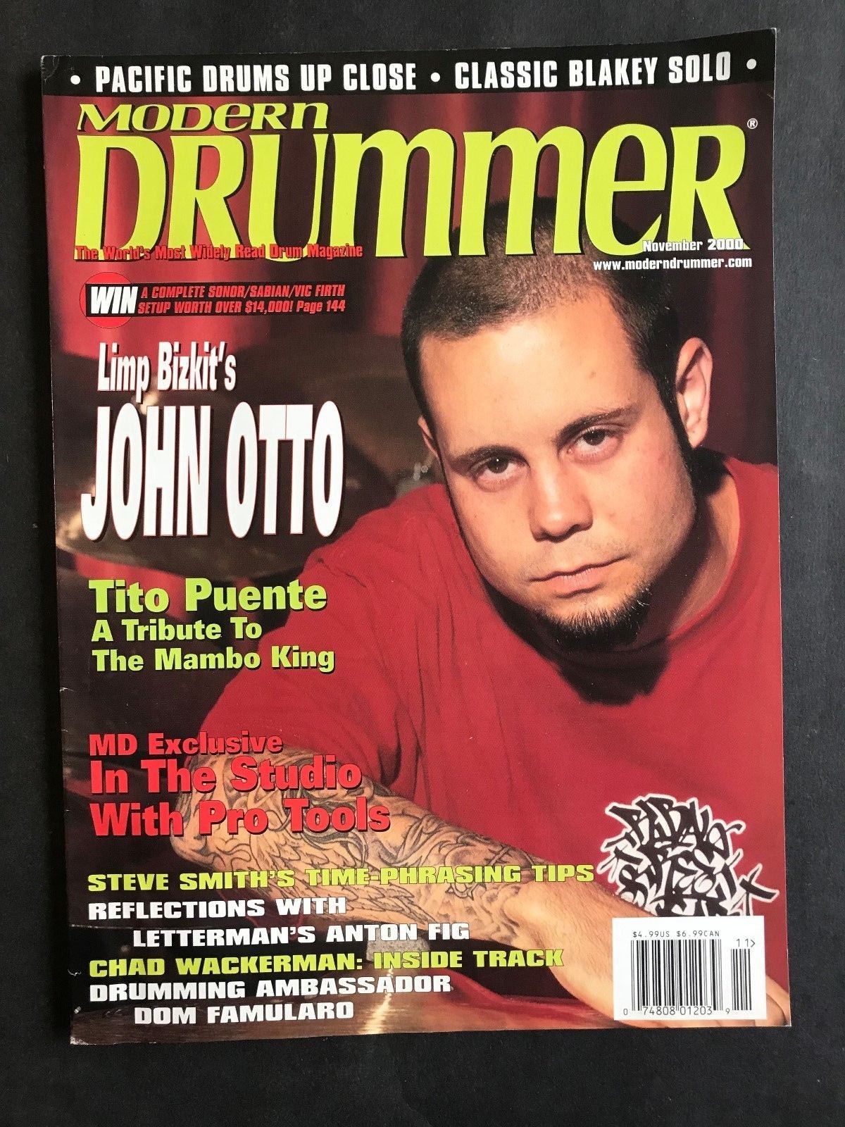 Modern Drummer Magazine November 2000 Limp Bizkit's John