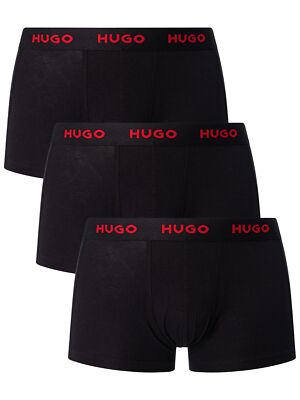 

Набор из 3 мужских хлопковых эластичных трусов HUGO, черный, 50469766-10241868-994