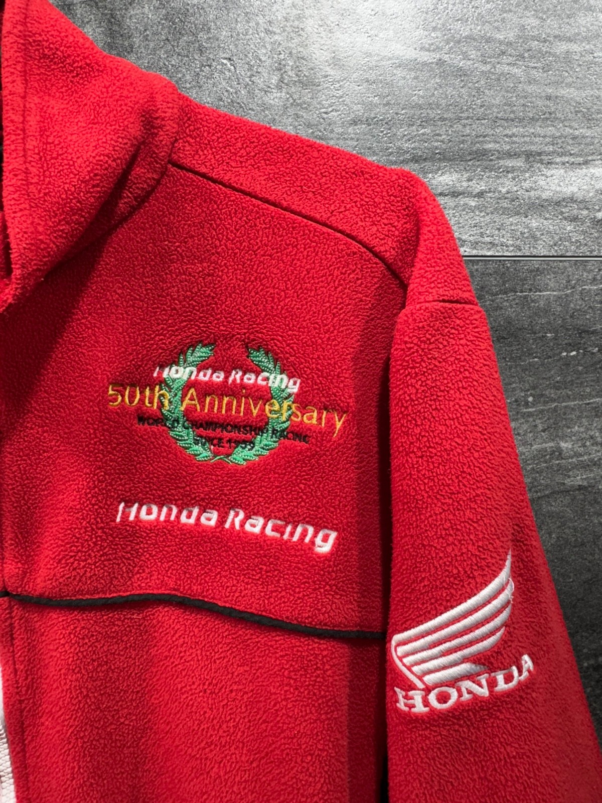Vintage 90s Honda Racing 50th Anniversary World Champion Fleece