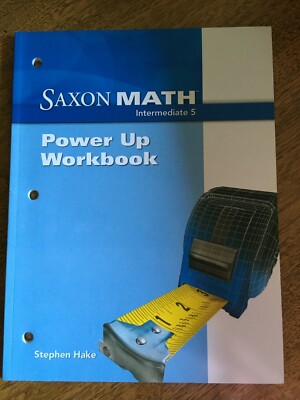 NEW Saxon Math 5th Grade Intermediate 5 Power Up Powerup Student Workbook FREEsh