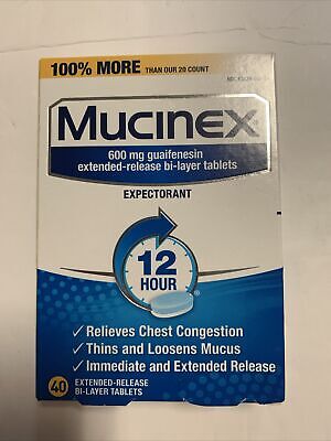 Chest Congestion, Mucinex 12 Hour Extended Release Tablets, 