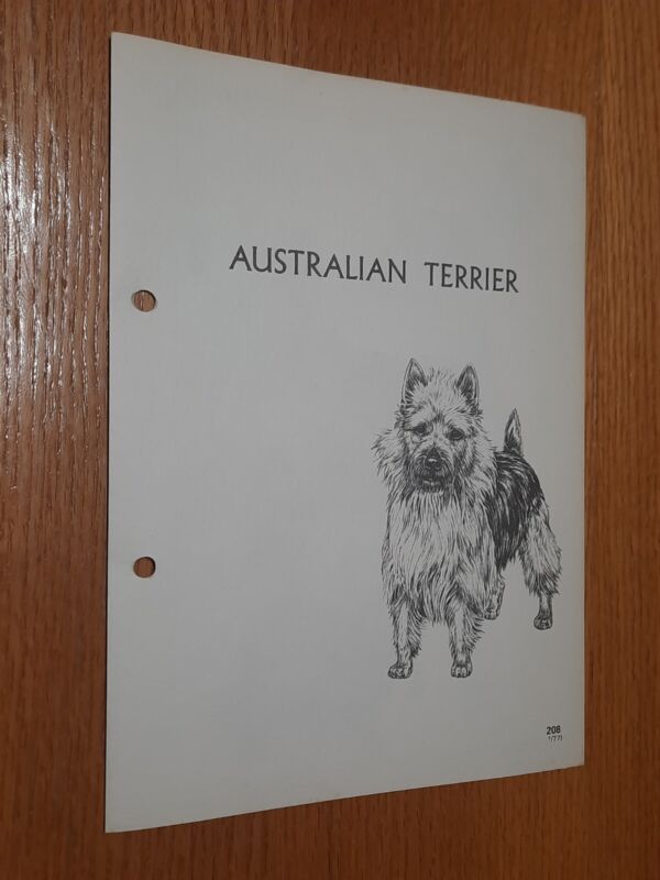 Australian Terrier Breed Supplement RAS Kennel Control Sporting Terriers Group 2