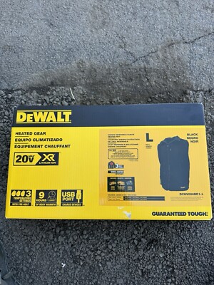 DEWALT DCHV086BD1-L Reversible Heated Fleece Vest Kit - Large Black