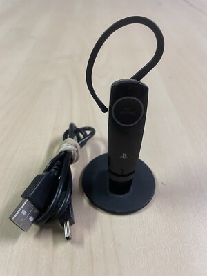 OFFICIAL OEM SONY PLAYSTATION 3 WIRELESS BLUETOOTH HEADSET WITH CLIP, DOCK, CORD