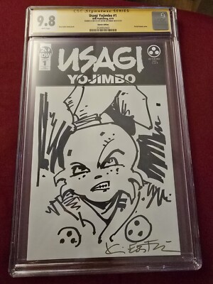Usagi Yojimbo #1 Signed and Sketched By Kevin Eastman CGC 9.8 IDW Sketch Edition