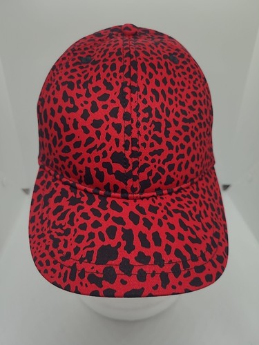 New Michael Kors Animal Print  Baseball Cap Hall Crimson Adjustable Size