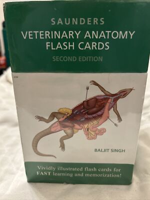 Veterinary Anatomy Flash Cards, 2nd ed - Cards By SAUNDERS 400 Full Color Cards