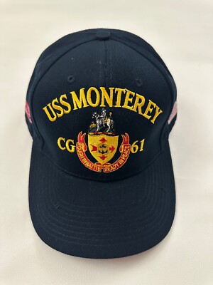 New The Corps USS Monterey CG 61  Logo Blue Baseball Cap Hat One Size