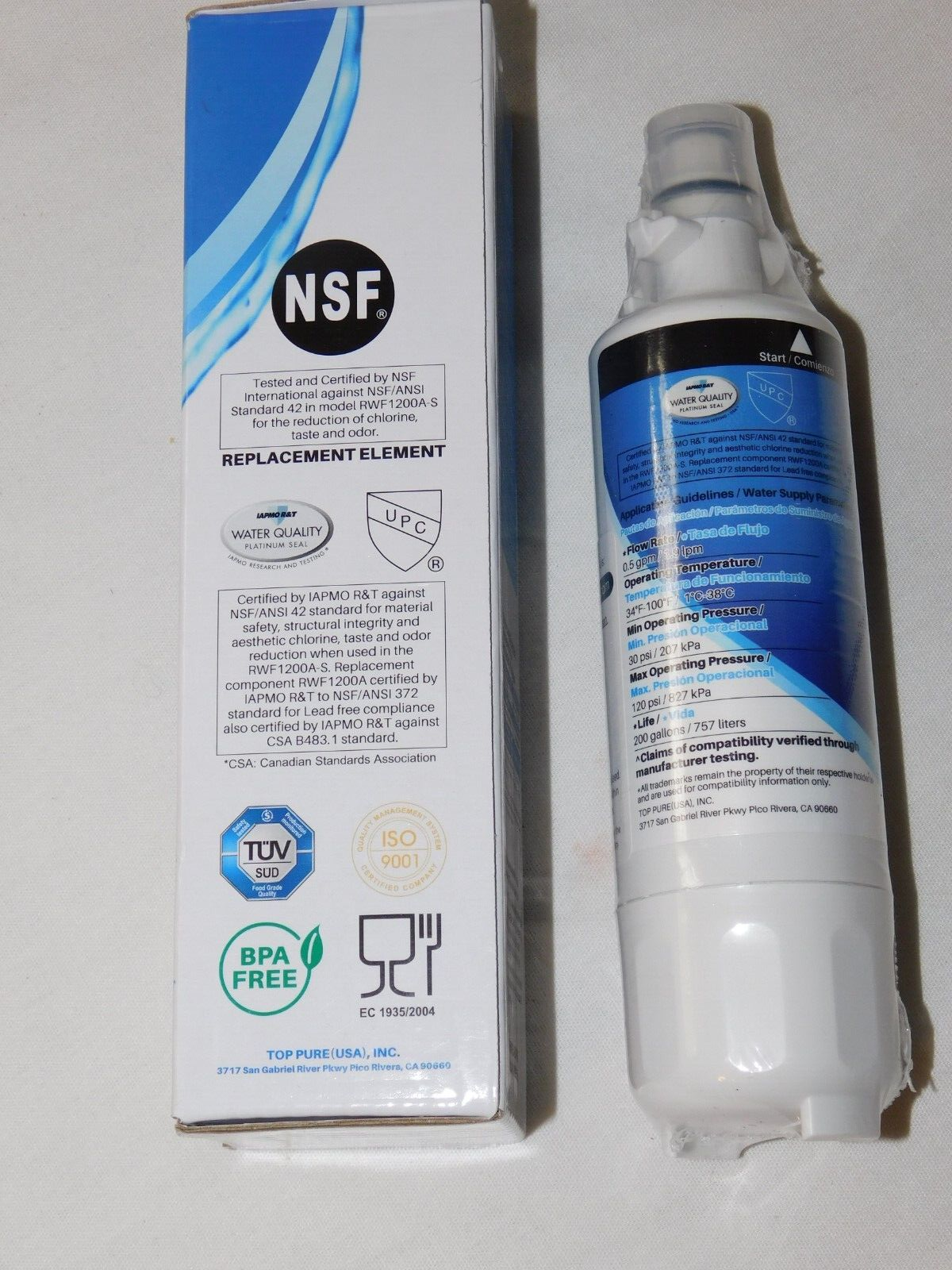 IcePure RWF1200A Replacement Water Filter ADQ36006101, ADQ36006102, 469690