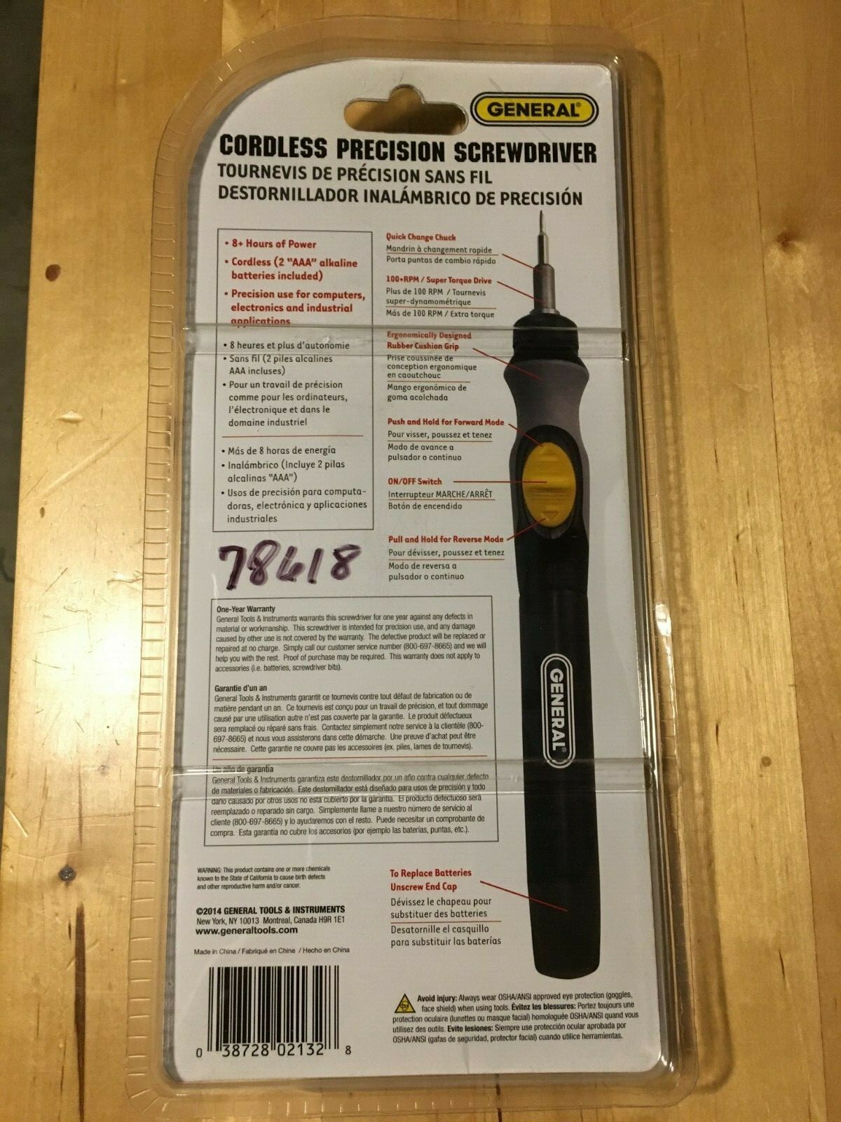 General Cordless Precision Screwdriver No. 500
