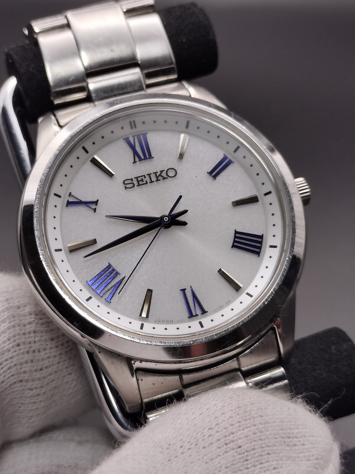 純銀製　御盃 Grand Seiko GS SBGX067 Quartz Titanium Silver White Date