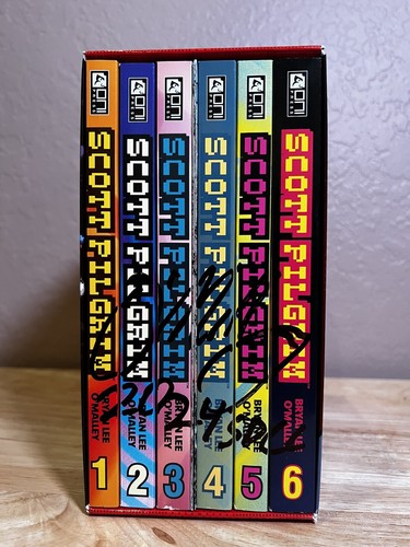 Bryan Lee O'Malley Autographed Complete Scott Pilgrim Box