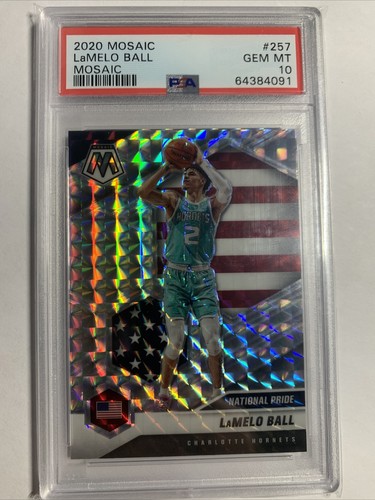 レア　NBA PANINI PRIZM　MOSAIC　ラメロ・ボール　RC 20-21 Panini Mosaic LaMELO BALL PSA 10 SILVER MOSAIC PRIZM