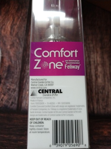 Comfort Zone Feliway Cat Kitten Calming Refill 2 Bottles
